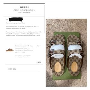 Sold Gucci slide sandle with straps